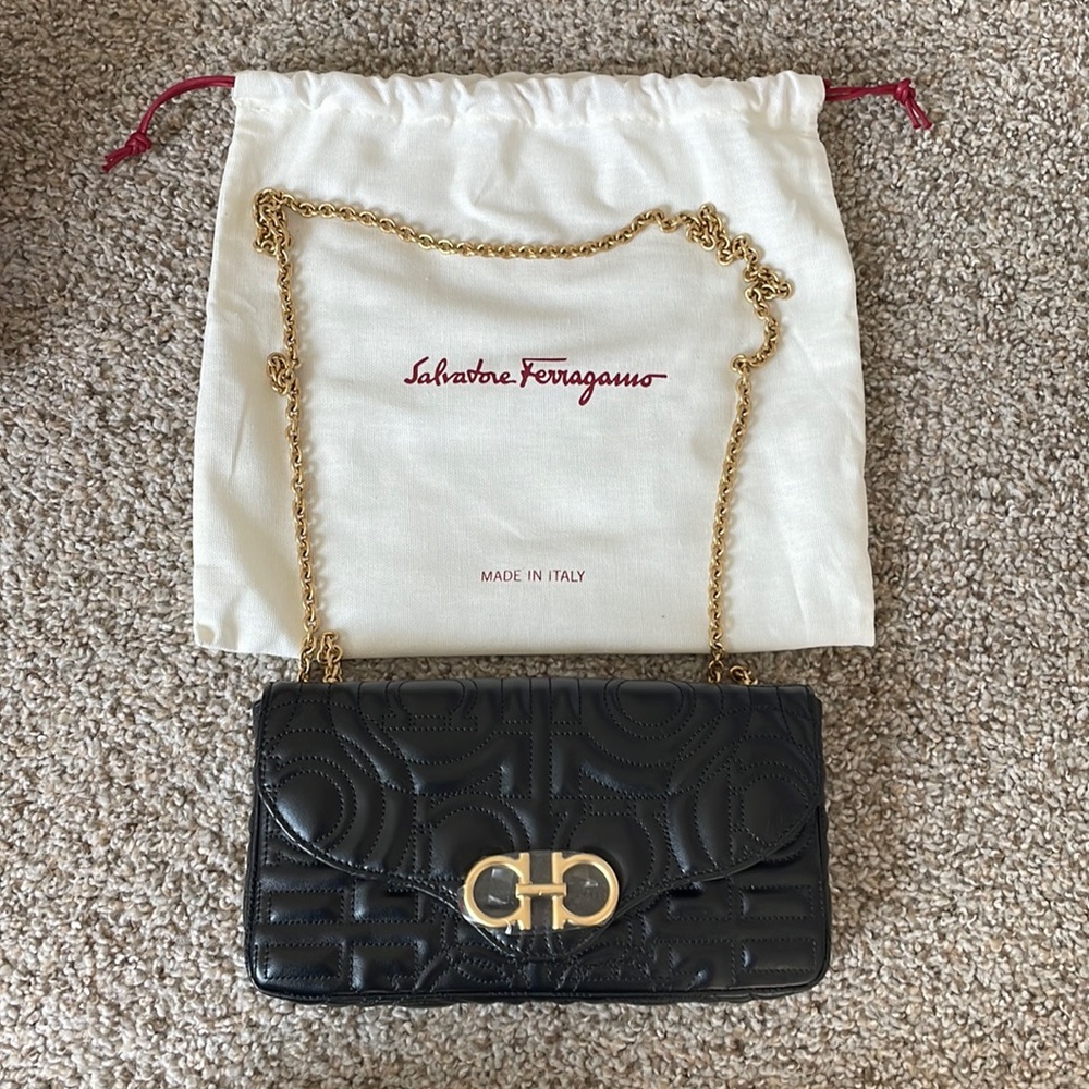 Salvatore Ferragamo Gancini Quilting minibag
